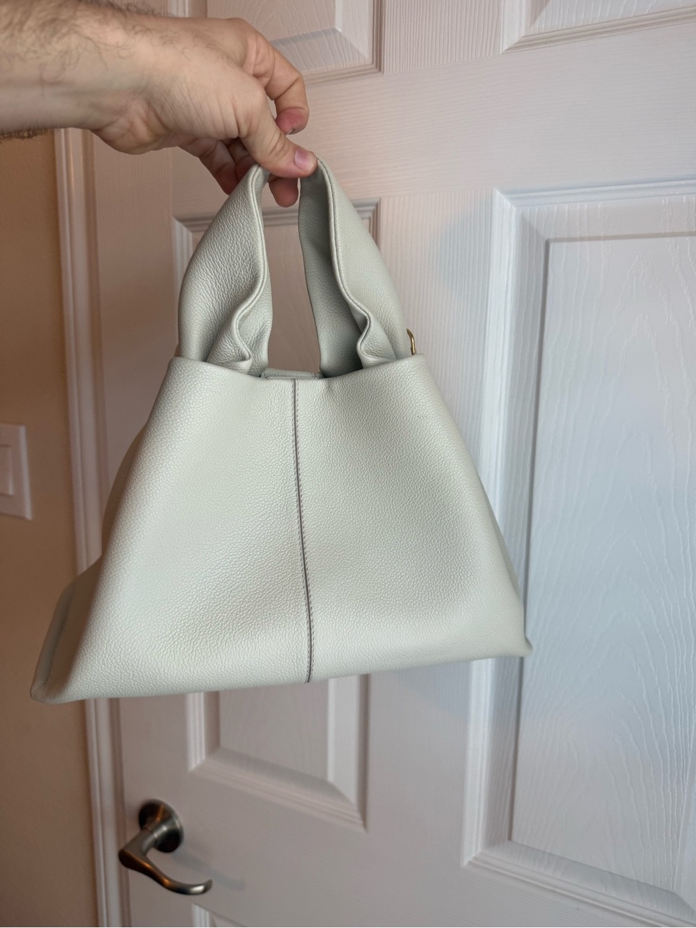 Polene Numéro Neuf EDITION TEXTURED CHALK Shoulder Bag - Picture 2 of 9